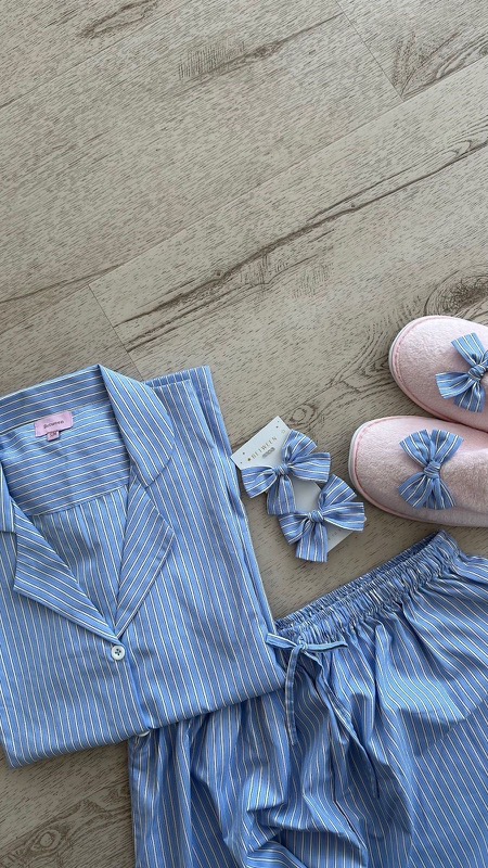 Pyjama Rayé Azur — Femme