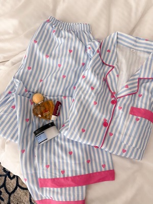 Pyjama famille imprimé cœurs